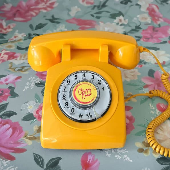 Yellow rotary phone